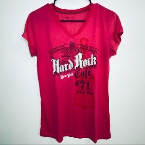 Hard Rock Cafe New York Pink T-shirt Medium